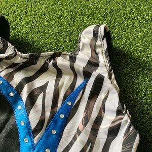 Zebra & Rhinestone Gymnastics Leotard
